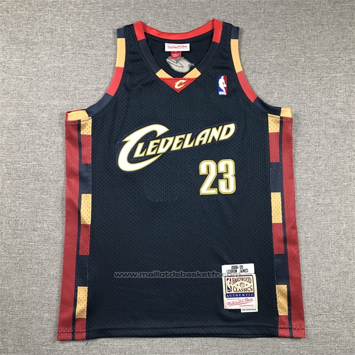 Maillot Enfant Cleveland Cavaliers LeBron James #23 Mitchell & Ness 2008-09 Bleu